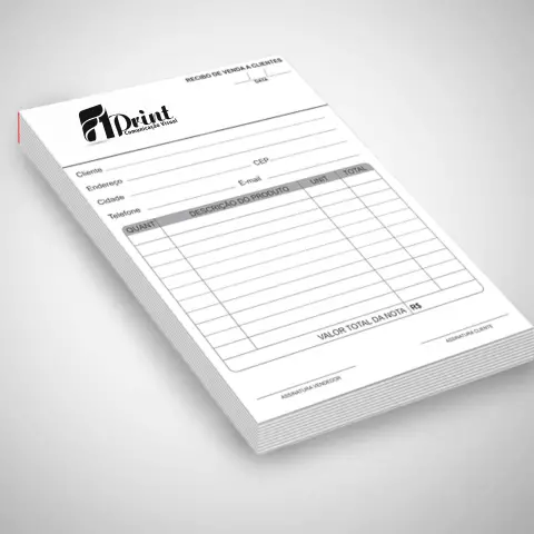 Bloco 10x15cm-50x1 via Sulfite 75g 1x0 Preto e Branco