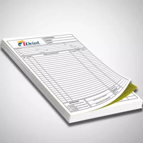 Bloco  15x21cm-50x2 Vias Copiativo 4x0 Colorido Frente