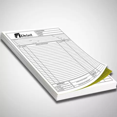 Bloco 21x30cm-50x3 Vias Copiativo 1x0 Preto e Branco