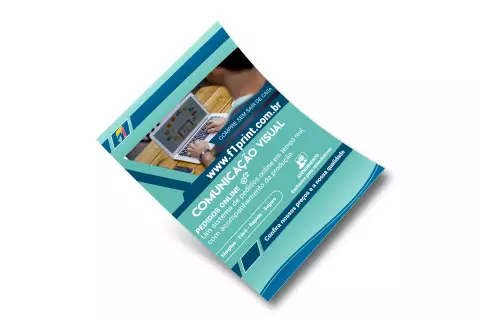 PANFLETO 10X15CM COUCHE  90G 4X0 COR FRENTE   