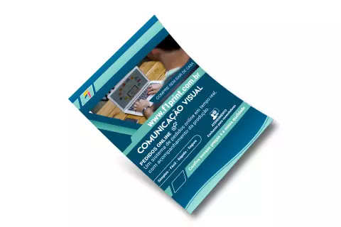 PANFLETO 15X21CM COUCHE 115G 4X4 COR FRENTE E VERSO